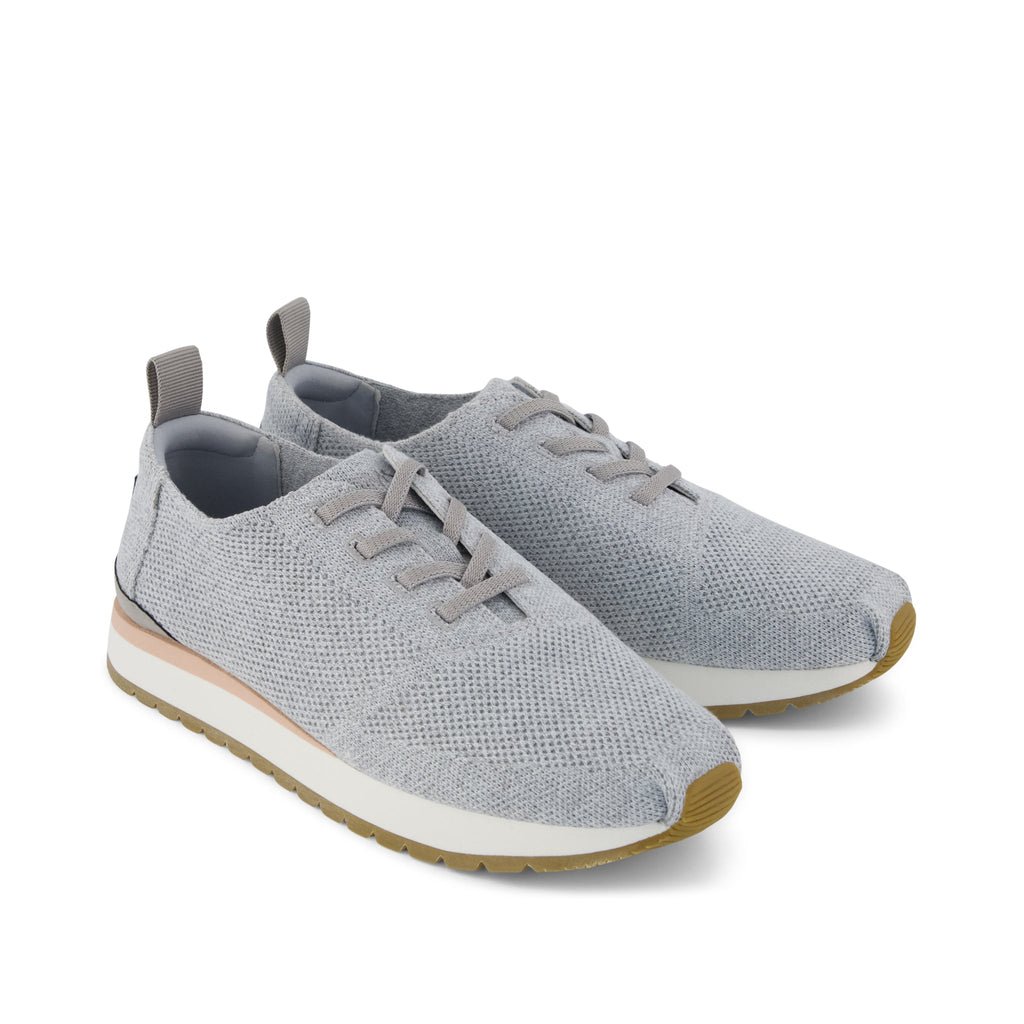 Womens Resident Plus Lace-Up Grey Knit - sneakers - view 2