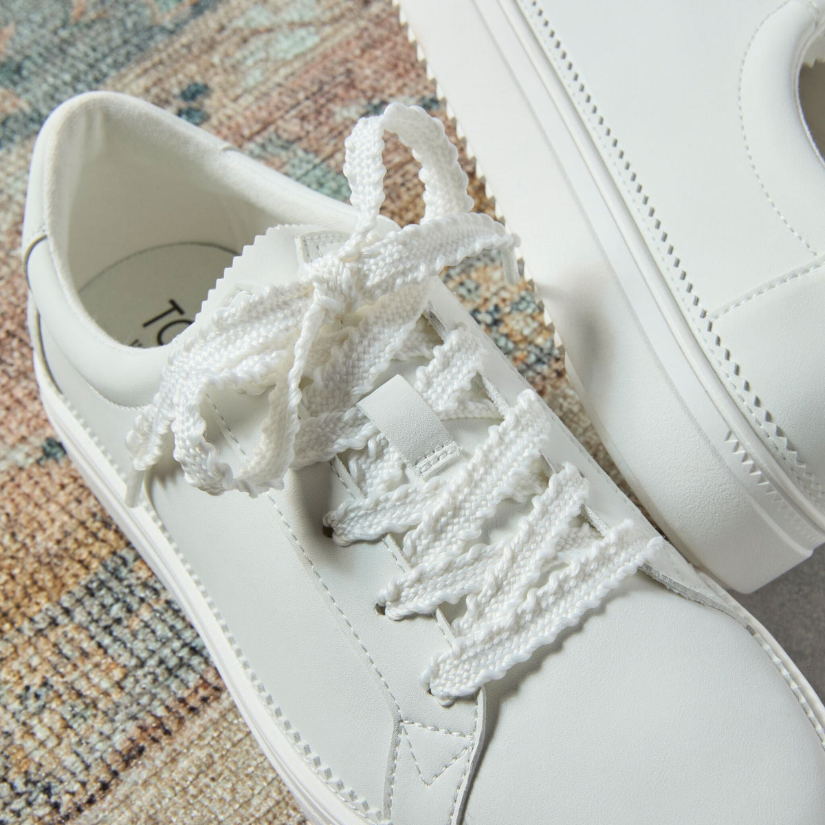 Womens Izzy Lace-Up Sneaker White Faux Leather - sneakers - view 2